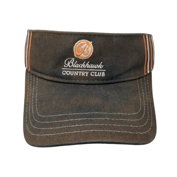Blackhawk Country Club Strapback Sun Visor Cap Black One Size Adjustable Pukka - Picture 1 of 10